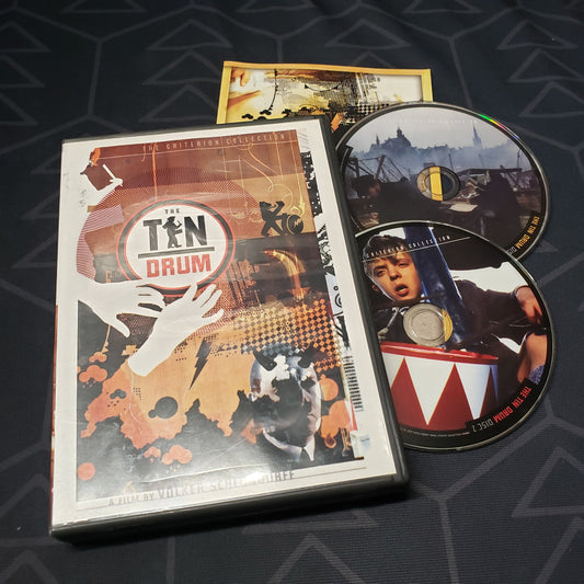 Image shows the case, insert & two discs for the movie The Tin Drum on DVD