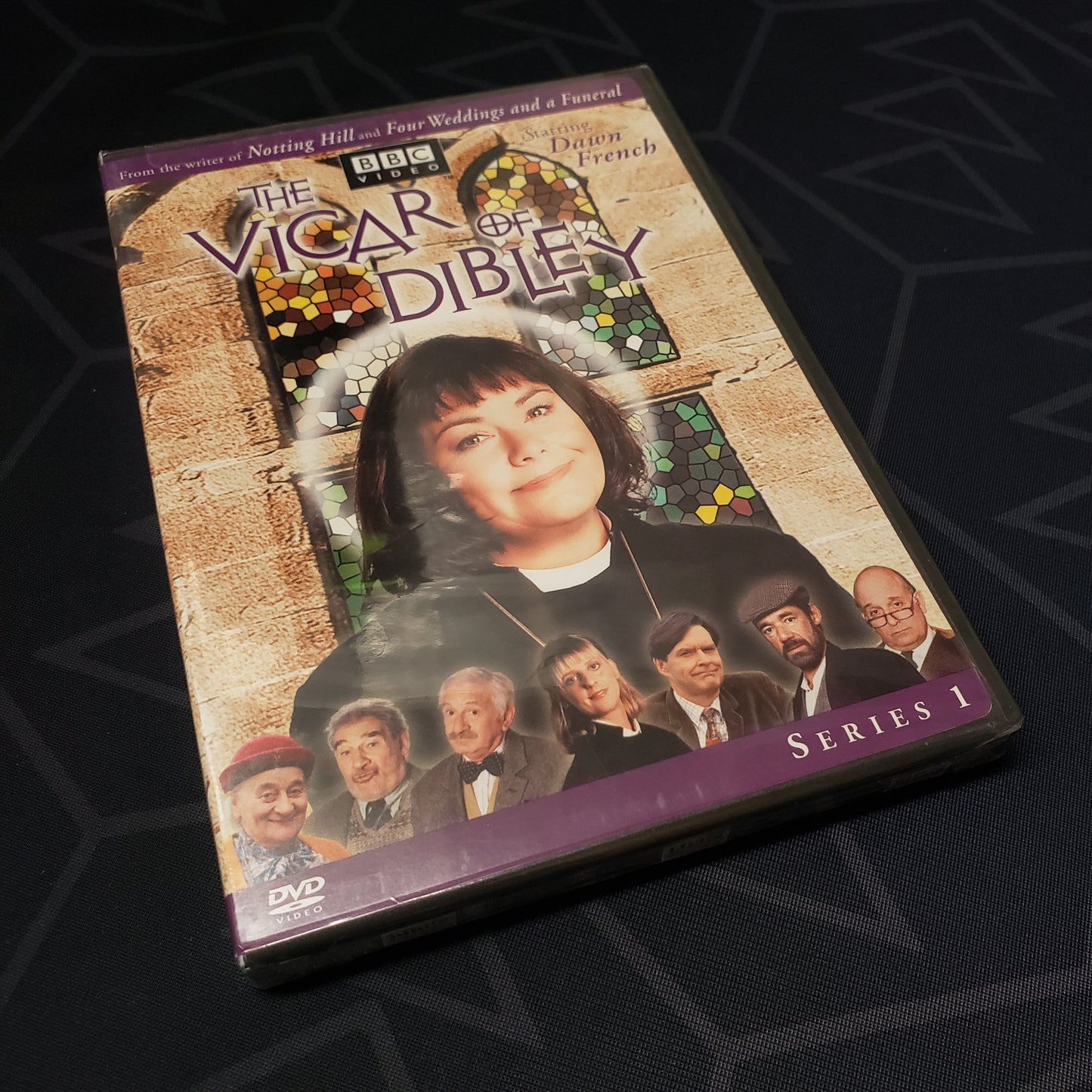 Image shows the front of the case of The Vicar of Dibley: Series 1 on DVD