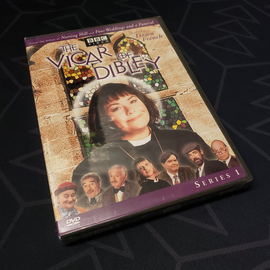 Image shows the front of the case of The Vicar of Dibley: Series 1 on DVD