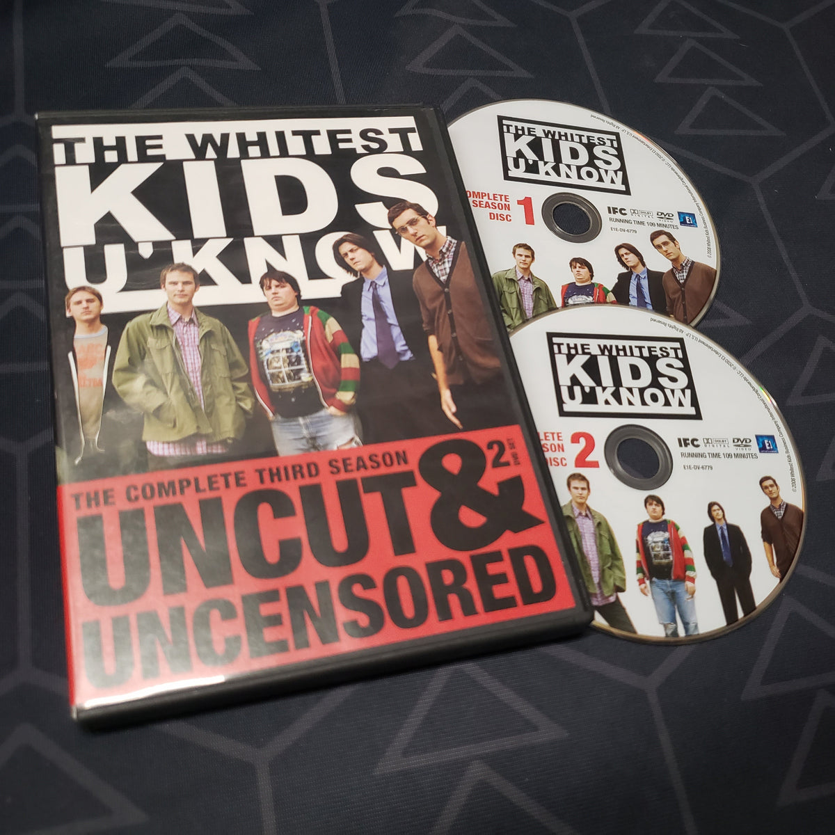 Image shows the case & two discs for the third season of The Whitest Kids U' Know on DVD