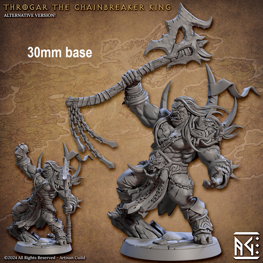 Image shows 3D renders of some different options for an orc gaming miniature