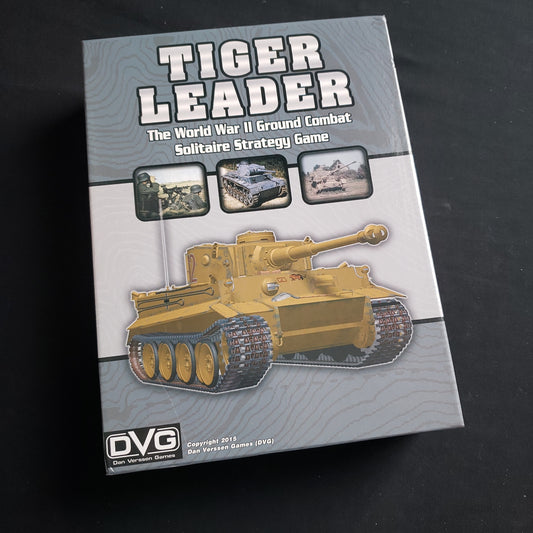 Image shows the front cover of the box of the Tiger Leader board game