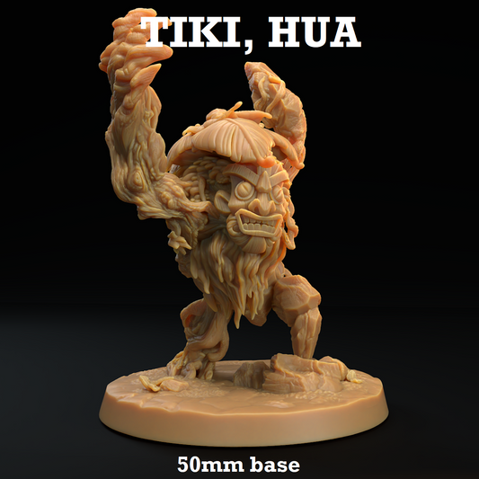 Image shows a 3D render of a elemental sea spirit gaming miniature.