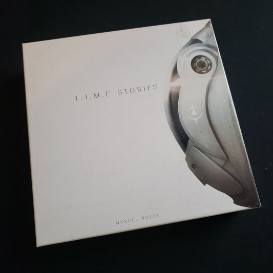 Image shows the front cover of the box of the T.I.M.E Stories board game