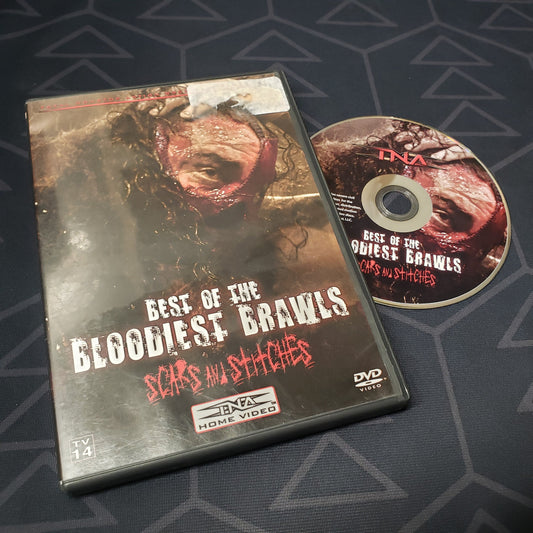 Image shows the case & disc for the movie TNA Wrestling: Best of the Bloodiest Brawls - Scars & Stitches on DVD