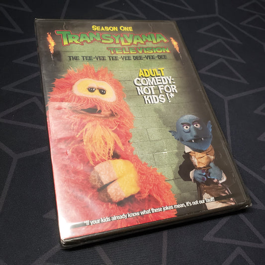 Image shows the front of the case for the first season of Transylvania Television on DVD