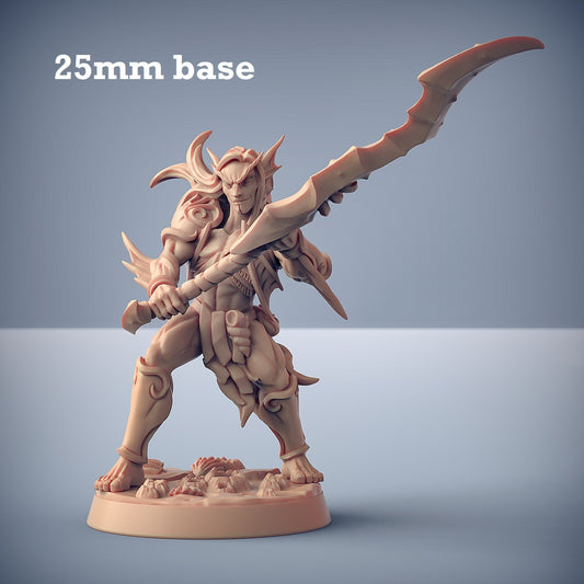 Image shows a 3D render of a merfolk warrior gaming miniature.