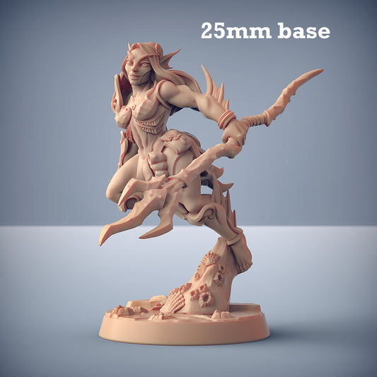 Image shows a 3D render of a merfolk warrior gaming miniature.
