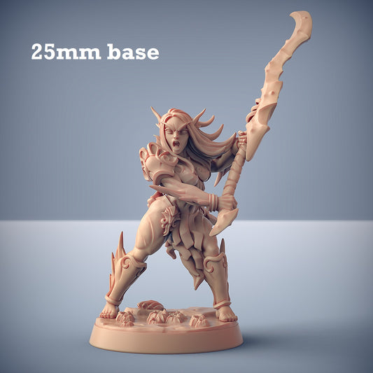 Image shows a 3D render of a merfolk warrior gaming miniature.