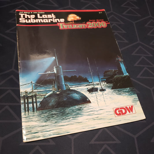 Image shows the front cover of the Last Submarine book for the roleplaying game Twilight 2000 1E