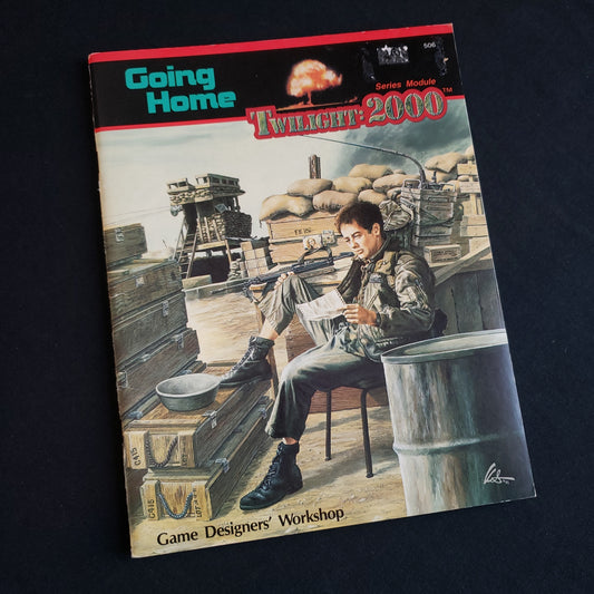 Image shows the front cover of the Going Home book for the Twilight: 2000 roleplaying game