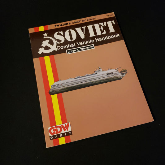 Image shows the front cover of the Soviet Combat Vehicle Handbook for the Twilight: 2000 roleplaying game