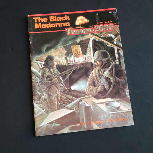 Image shows the front cover of the Black Madonna book for the Twilight: 2000 roleplaying game