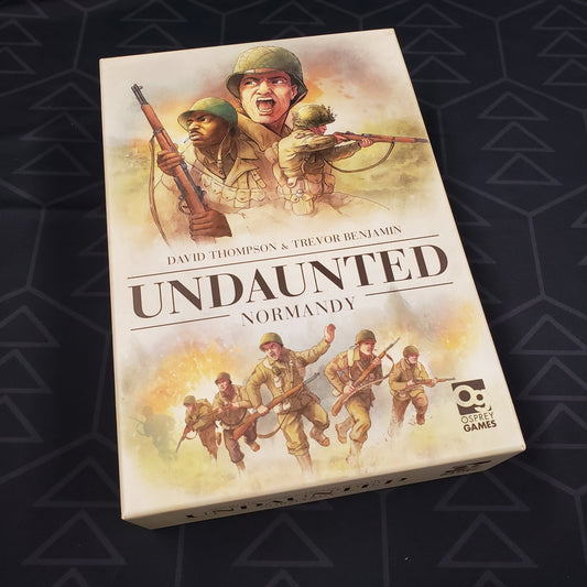 Image shows the front cover of the box of the Undaunted: Normandy board game