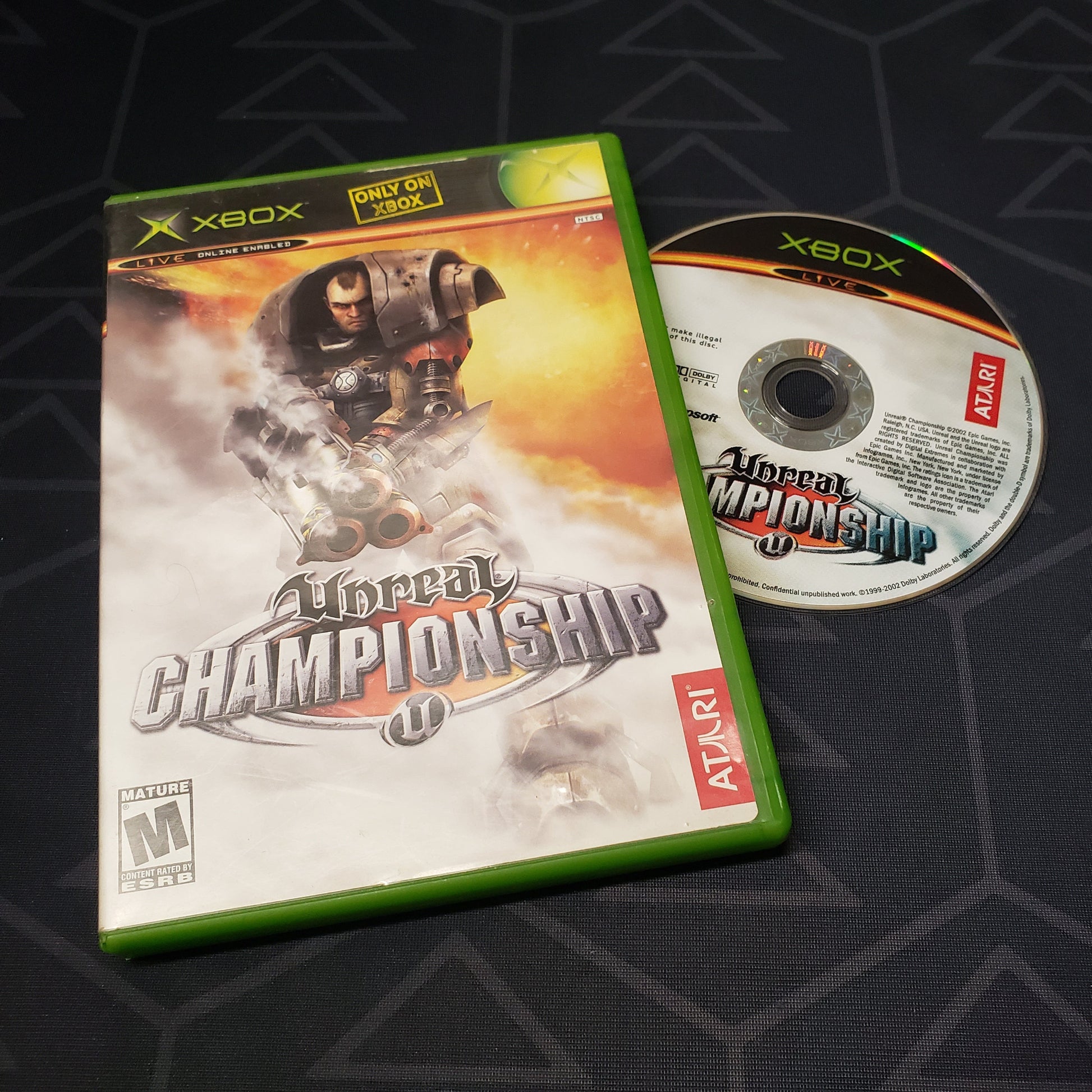 Image shows the case and disc for the video game Unreal Championship for the original Xbox