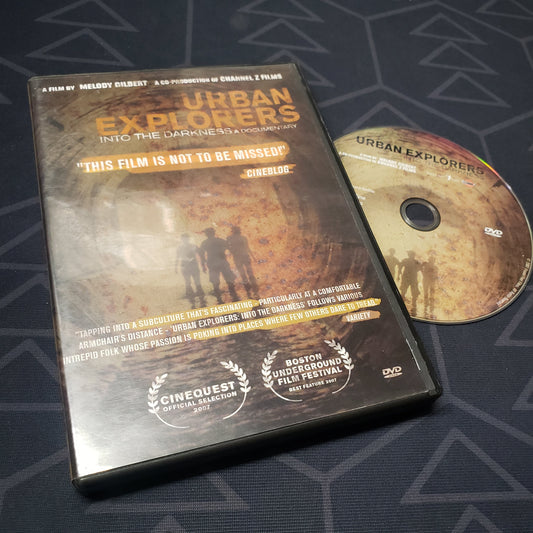Image shows the case & disc for the movie Urban Explorers: Into the Darkness on DVD