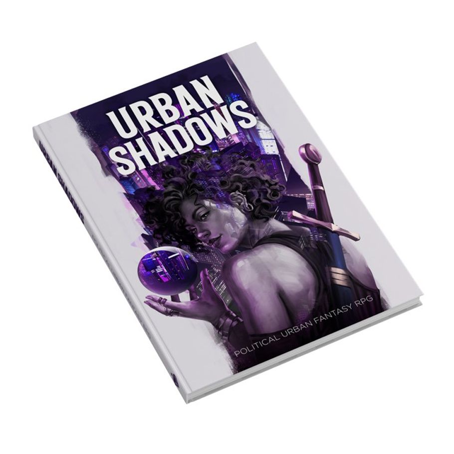 Image shows the front cover of the core rulebook for the roleplaying game Urban Shadows: Second Edition