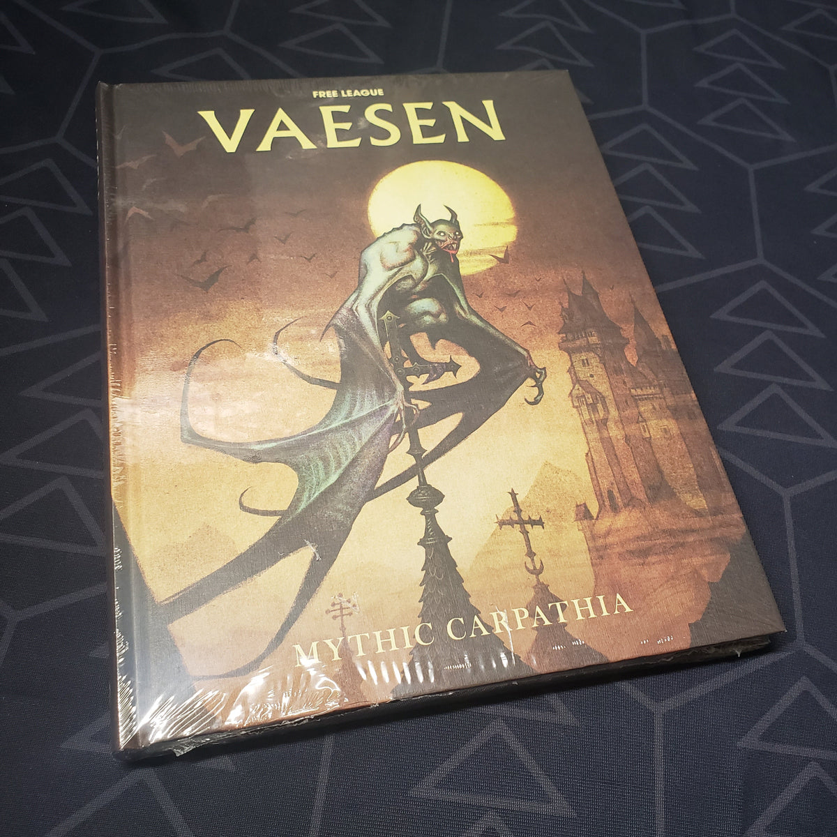 Image shows the front cover of the Mythic Carpathia book for the roleplaying game Vaesen