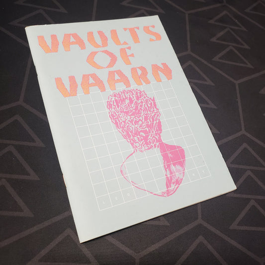 Image shows the front cover of the Vaults of Vaarn: Issue #1 roleplaying game zine