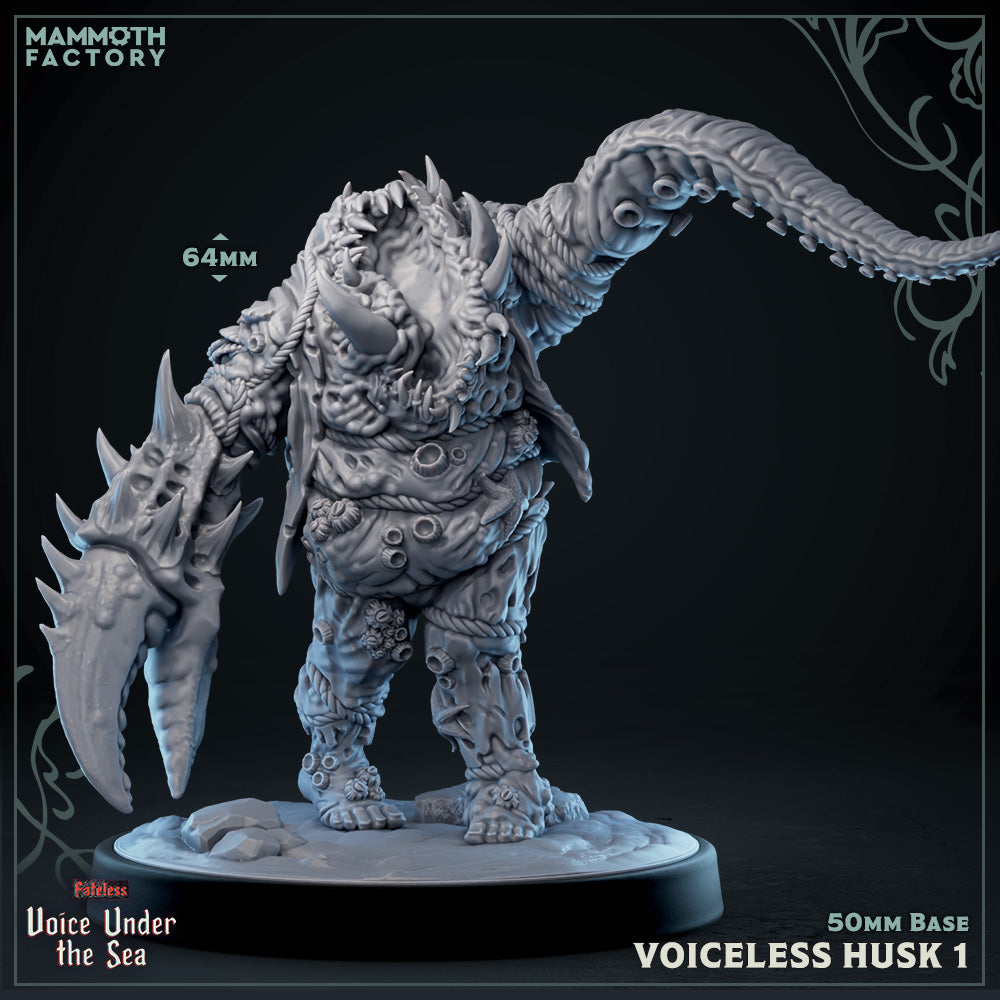 Image shows a 3D render of a eldritch sea abomination gaming miniature.