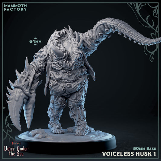 Image shows a 3D render of a eldritch sea abomination gaming miniature.