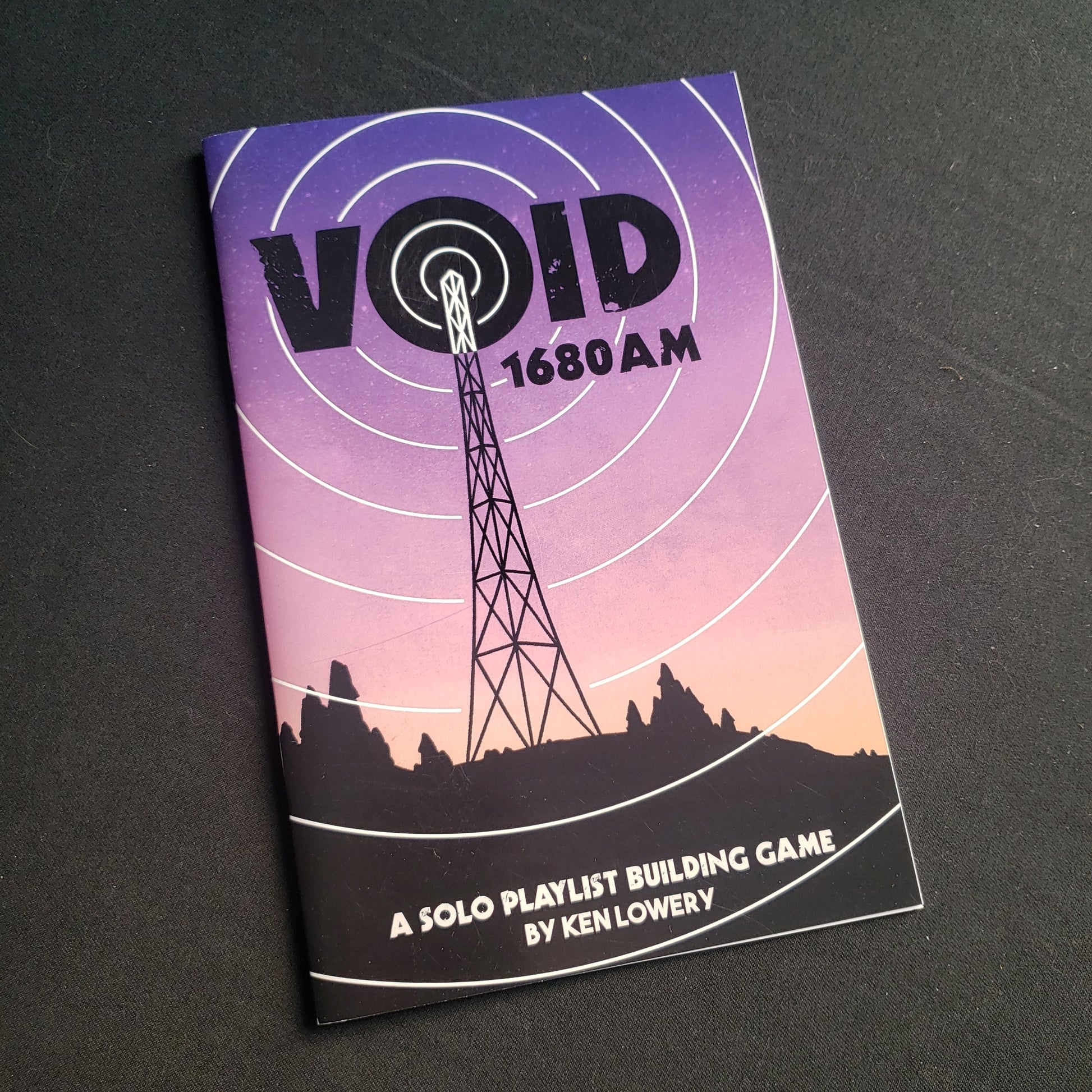 Image shows the front cover of the VOID 1680 AM roleplaying game book