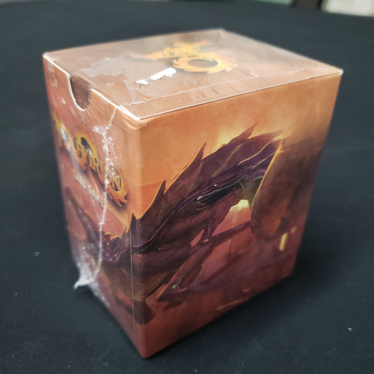 Image shows the front cover of the box of the Volfyirion card game