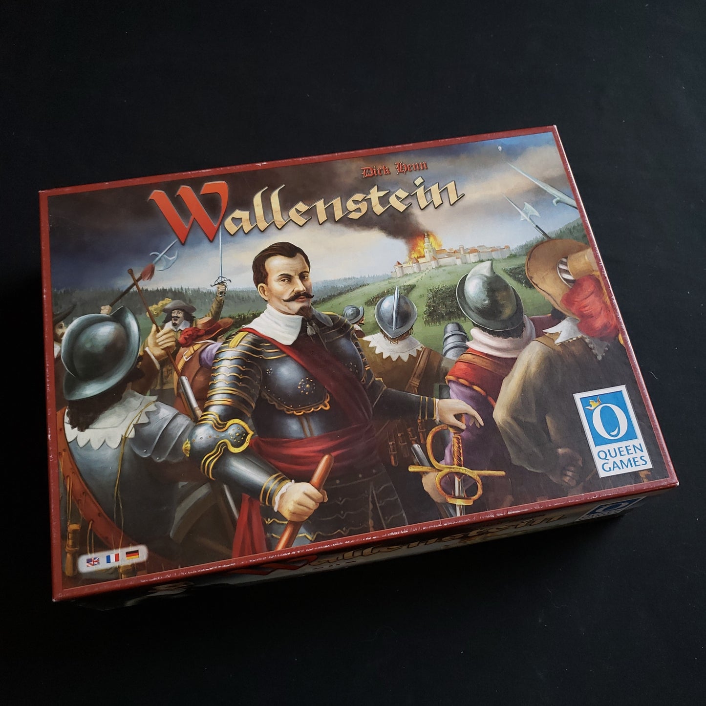 Image shows the front cover of the box of the Wallenstein: Second Edition board game