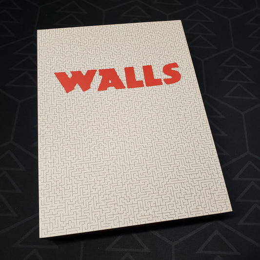 Image shows the front cover of the box for the WALLS: Race Through a Changing Maze board game