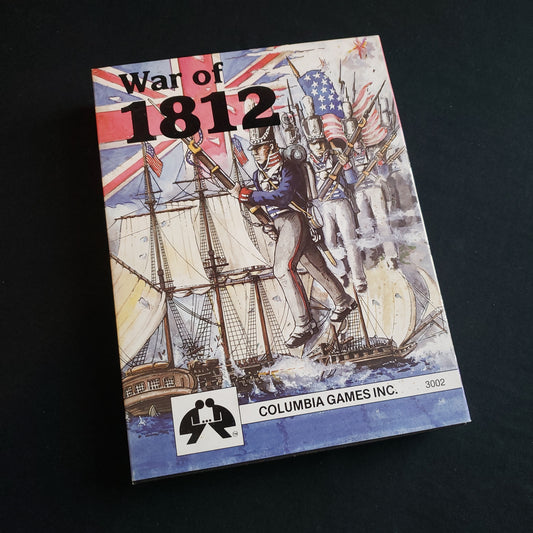 Image shows the front cover of the box of the War of 1812 board game