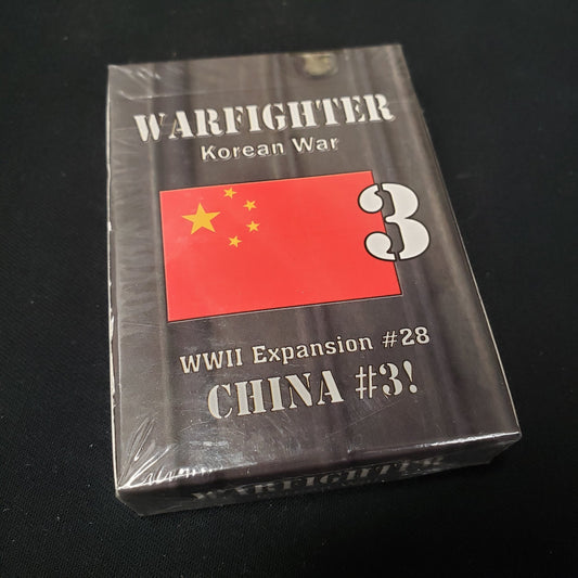 Image shows the front of the package for the Korean War: China #3 Expansion Pack for the Warfighter: WWII card game