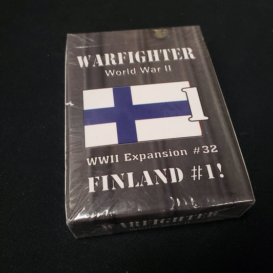 Image shows the front of the package for the Finland #1 Expansion Pack for the Warfighter: WWII card game
