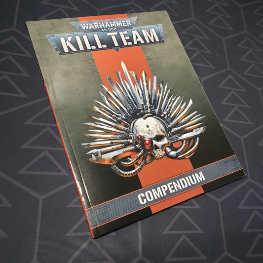 Image shows the front cover of the Warhammer 40,000: Kill Team - Compendium wargaming book