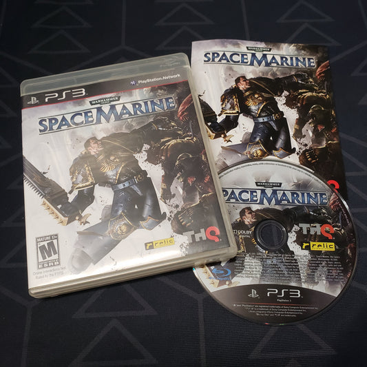 Image shows the case, manual and disc for the video game Warhammer 40,000: Space Marine for Playstation 3