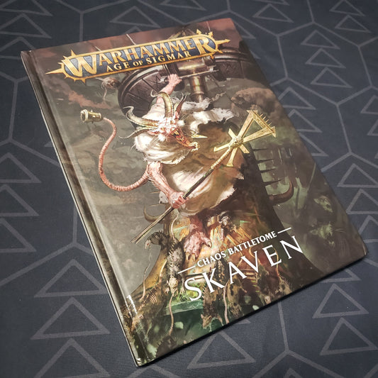 Image shows the front cover of the Warhammer Age Of Sigmar (Second Edition): Chaos Battletome - Skaven wargaming book