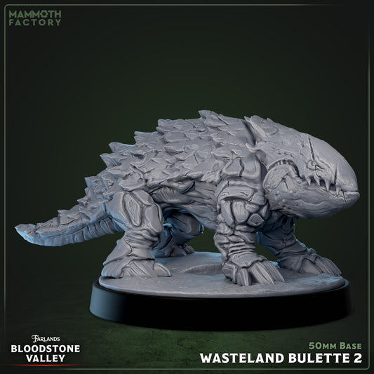 Image shows a 3D render of a bulette gaming miniature.