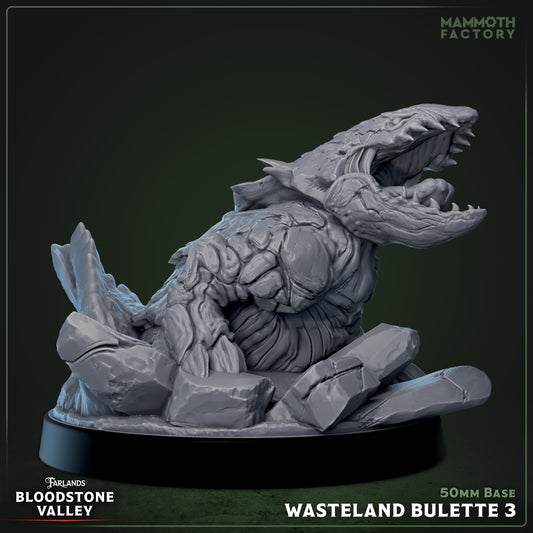 Image shows a 3D render of a bulette gaming miniature.