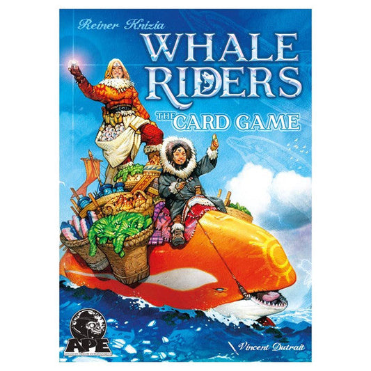 Image shows the front cover of the box for Whale Riders: The Card Game