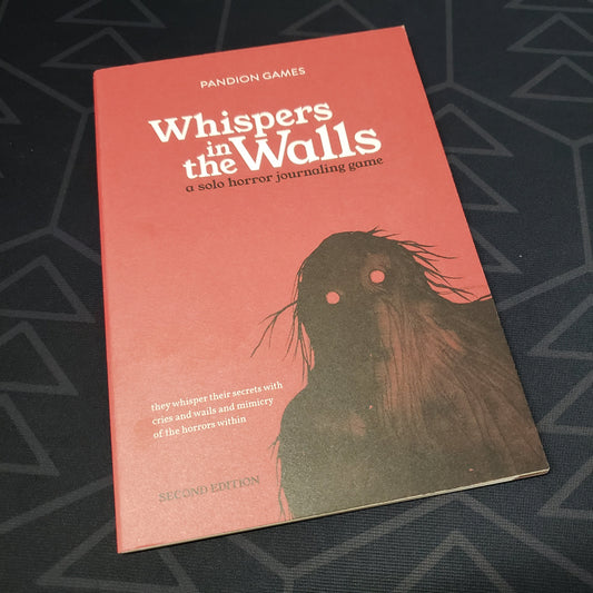 Image shows the front cover of the Whispers in the Walls (Second Edition) roleplaying game book