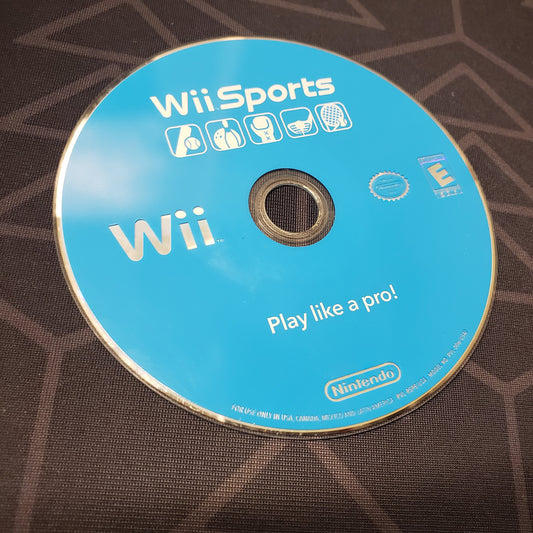 Image shows the label side of the game disc for the video game Wii Sports for Nintendo Wii