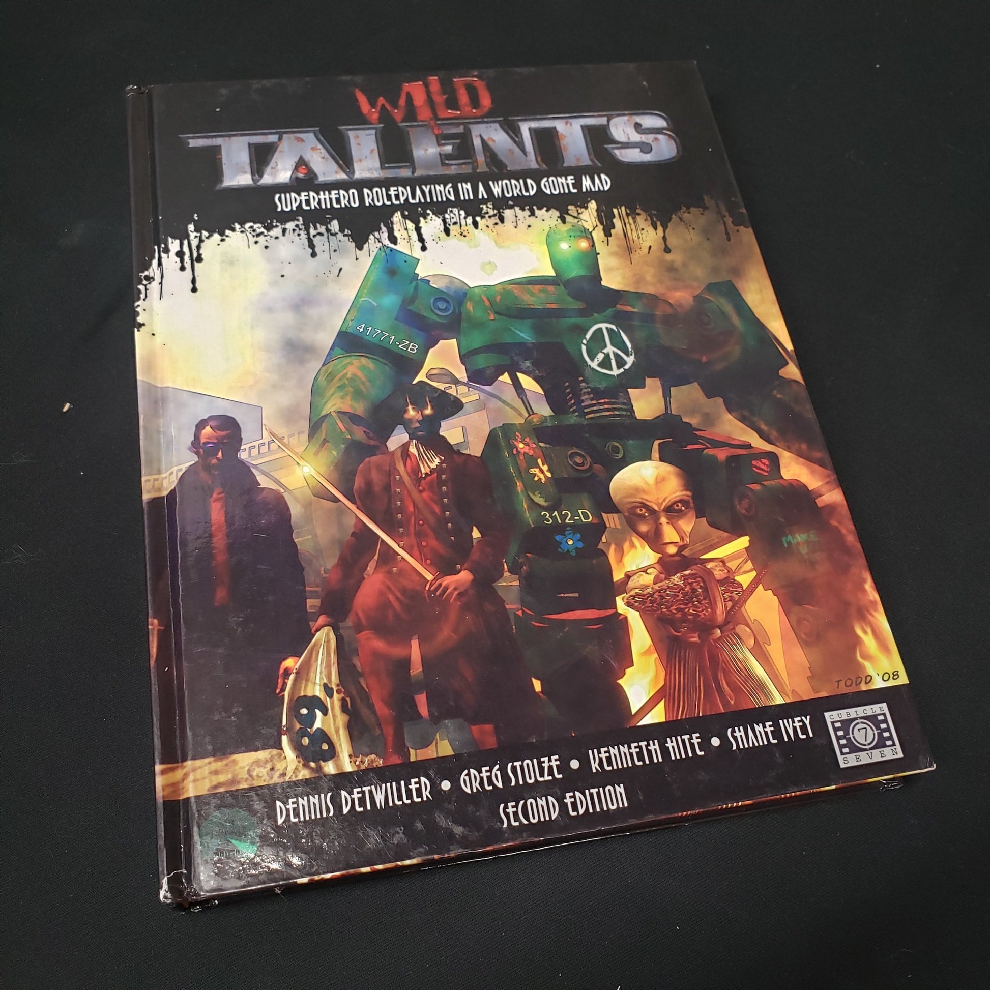 Image shows the front cover of the core rulebook for the roleplaying game Wild Talents: Second Edition