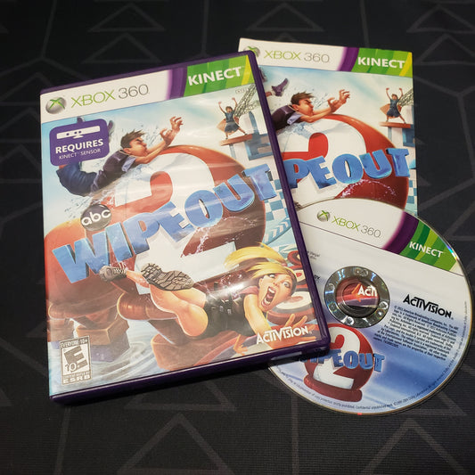 Image shows the case, manual and disc for the video game Wipeout 2 for Xbox 360