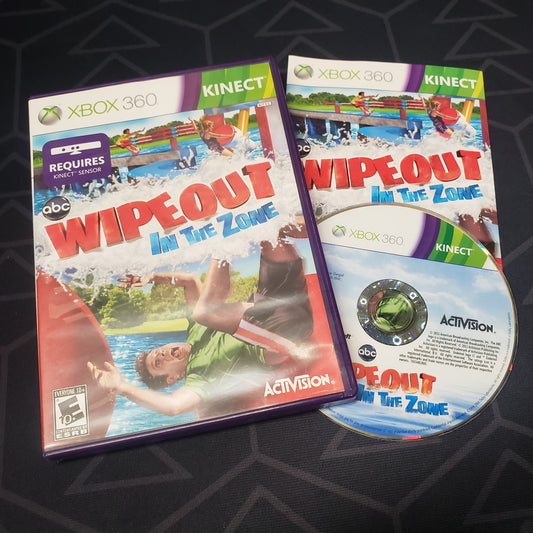 Image shows the case, manual & disc for the video game Wipeout: In the Zone for Xbox 360