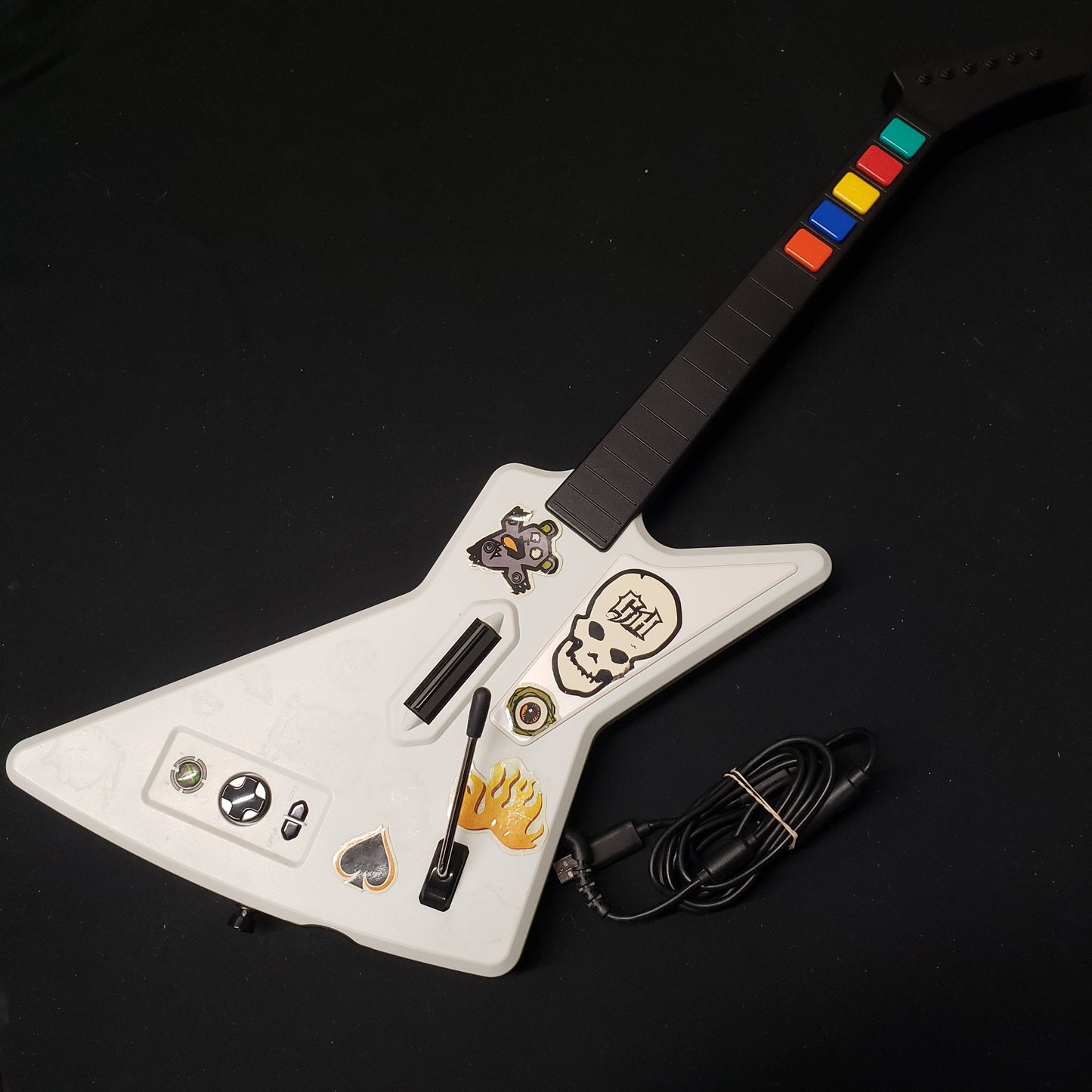 Image shows a Wired Explorer Guitar gaming controller for the Xbox 360