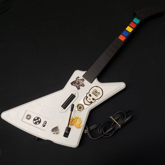 Image shows a Wired Explorer Guitar gaming controller for the Xbox 360