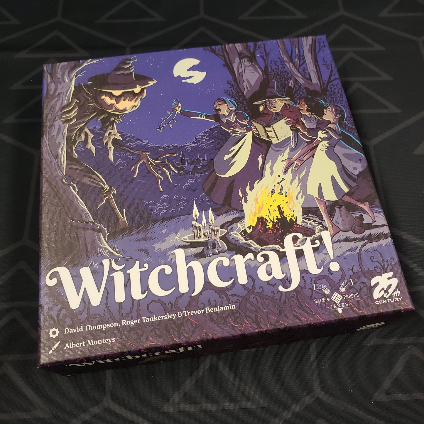 Image shows the front cover of the box of the Witchcraft! board game