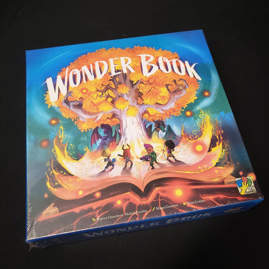 Image shows the front cover of the box of the Wonder Book board game