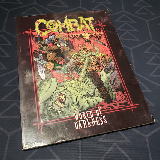 Image shows the front cover of the World of Darkness: Combat roleplaying game book