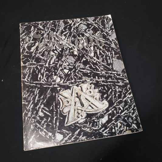 Image shows the front cover of the core rulebook for the roleplaying game Wraith: the Oblivion: First Edition