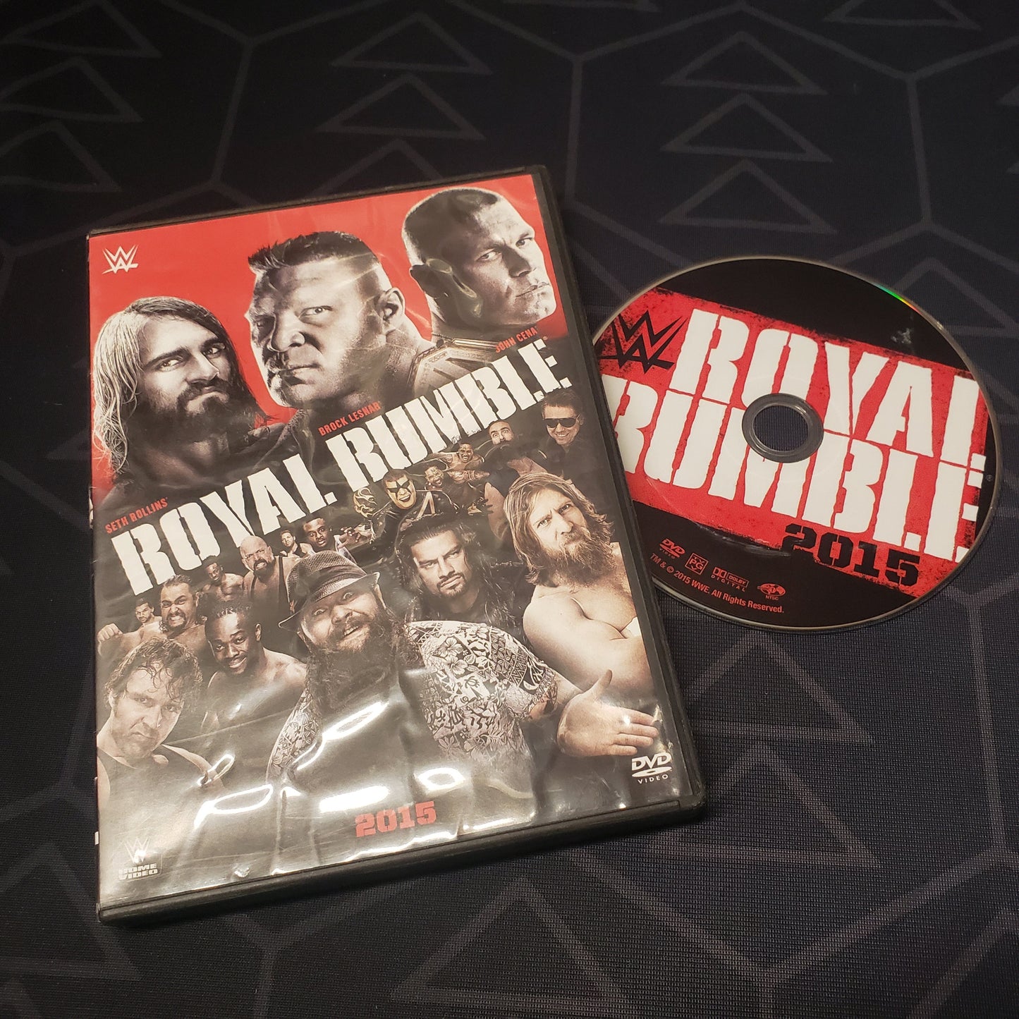 Image shows the case & disc for WWE Royal Rumble 2015 on DVD